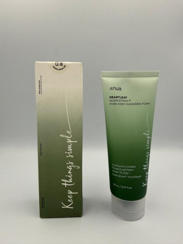 Mousse nettoyante Anua Heartleaf Quercetinol Pore Deep Cleansing Foam.