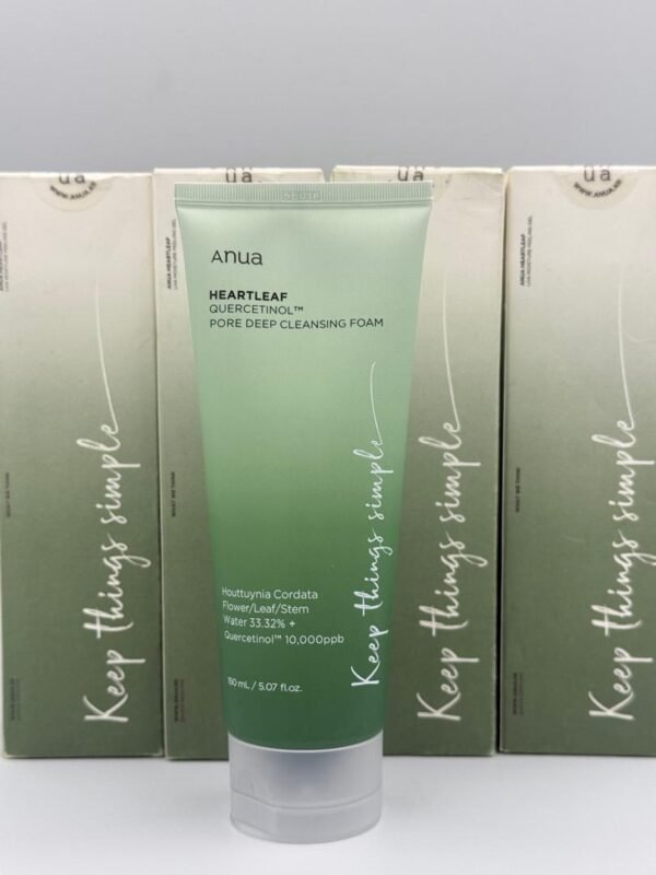 Mousse nettoyante Anua Heartleaf Quercetinol Pore Deep Cleansing Foam.
