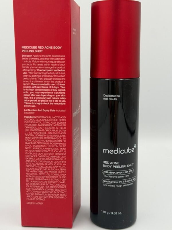 Medicube Red Acne Body Peeling Shot – Peeling Anti-Acné Corps 32% AHA·BHA·PHA·LHA (110g)