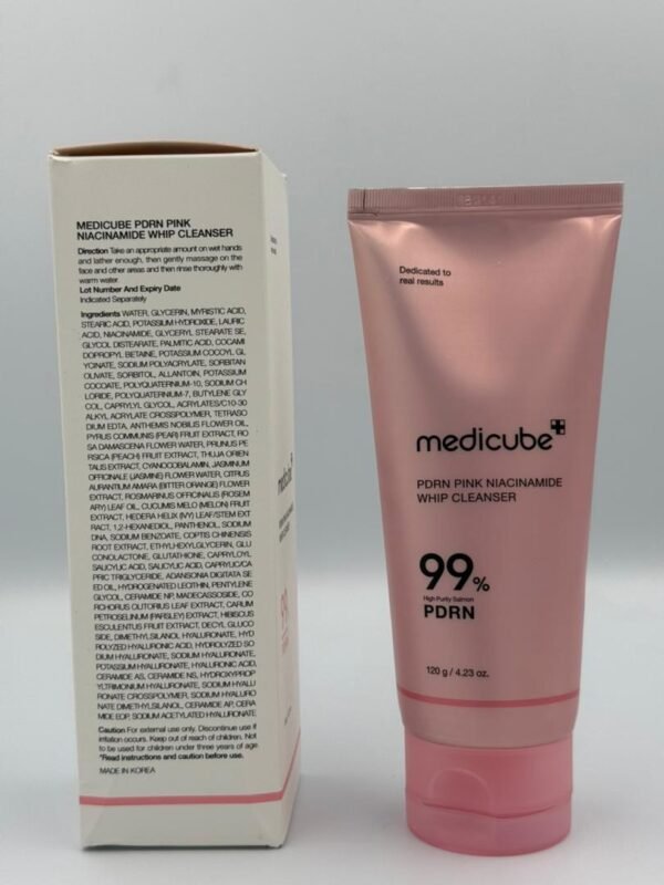 Medicube PDRN Pink Niacinamide Whip Cleanser – 99% PDRN (120g)